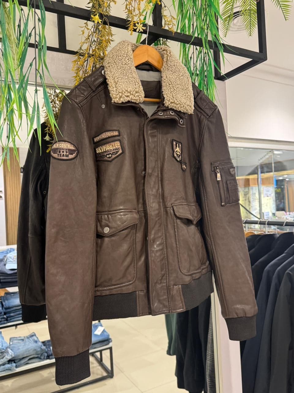 A PME Legend leather jacket on the rail at ZNM, Xinhua Mall
